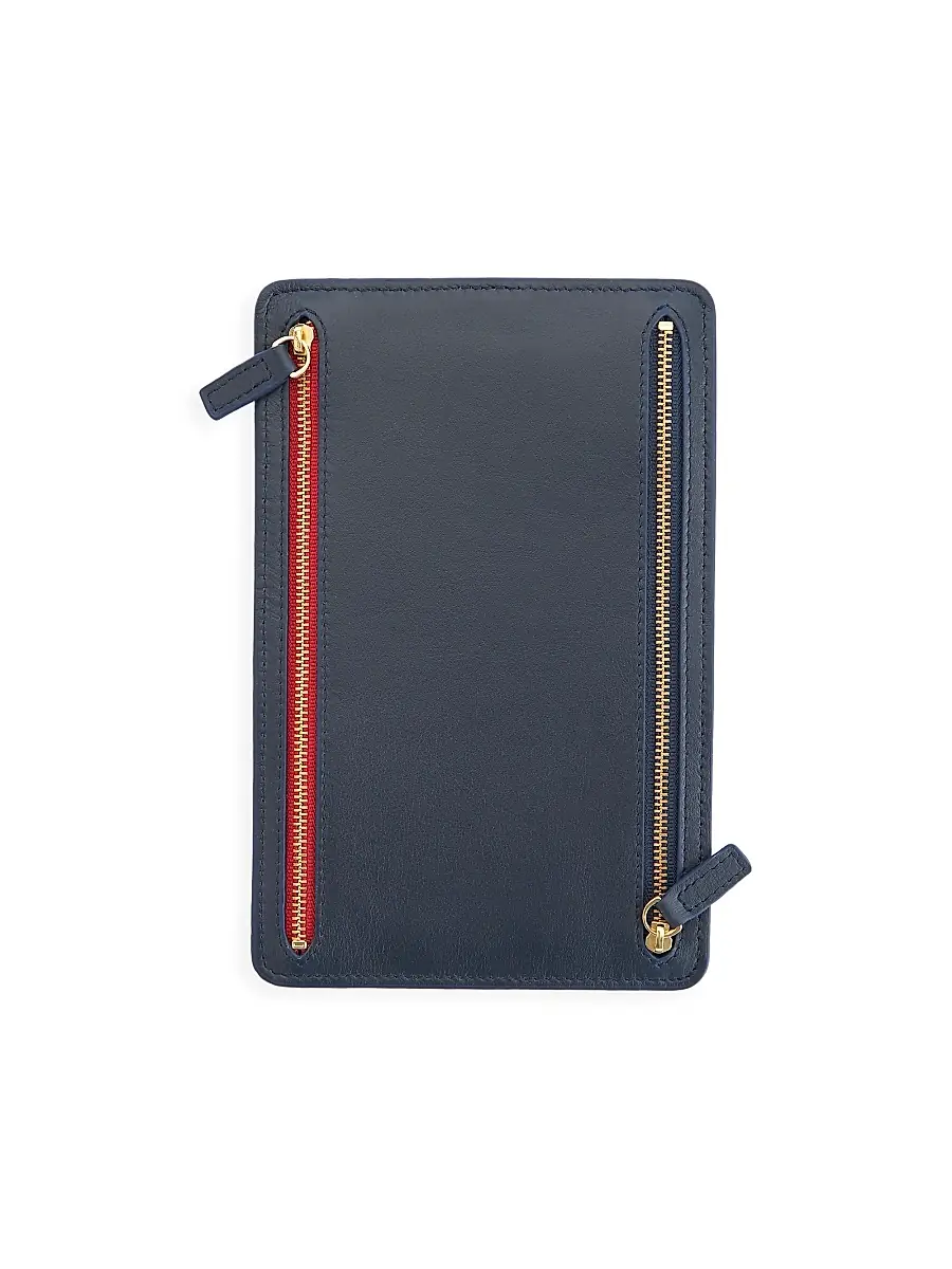 Royce New York Women's RFID-Blocking 4-Zip Leather Travel Organizer | Thumbnail 3