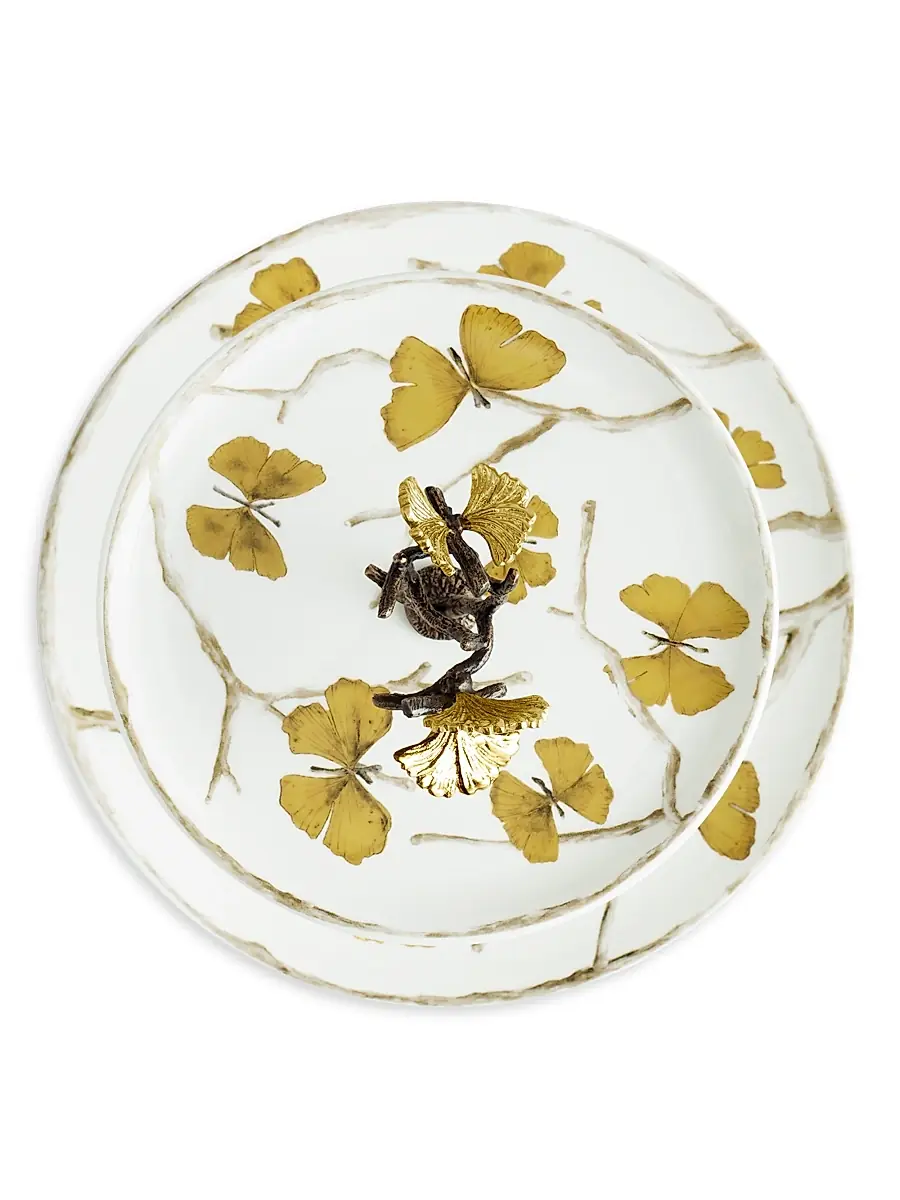 Michael Aram Butterfly Ginkgo 2-Tier Porcelain Etagere | Thumbnail 4 Michael Aram Butterfly Ginkgo 2-Tier Porcelain Etagere | Thumbnail 4