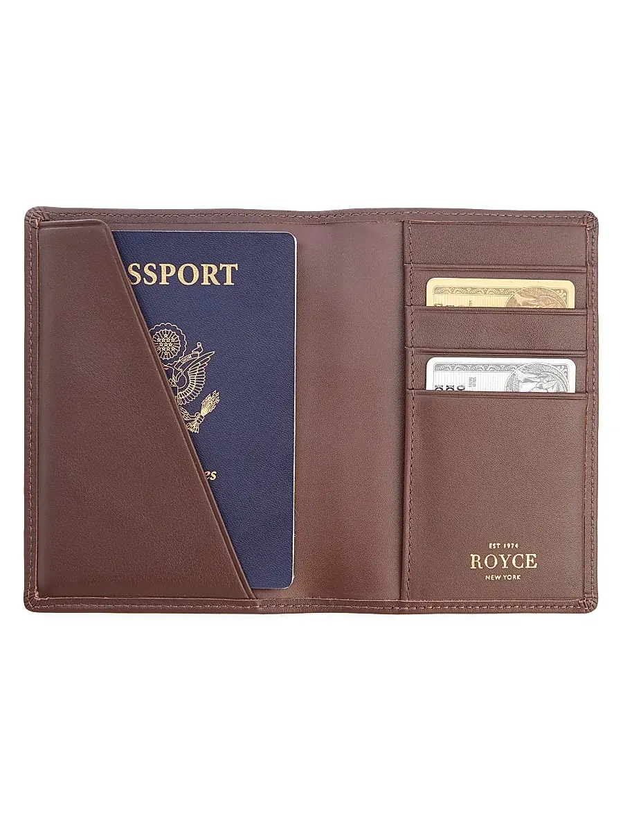 Royce New York Women's RFID-Blocking Leather Passport Case | Thumbnail 2 Royce New York Women's RFID-Blocking Leather Passport Case | Thumbnail 2