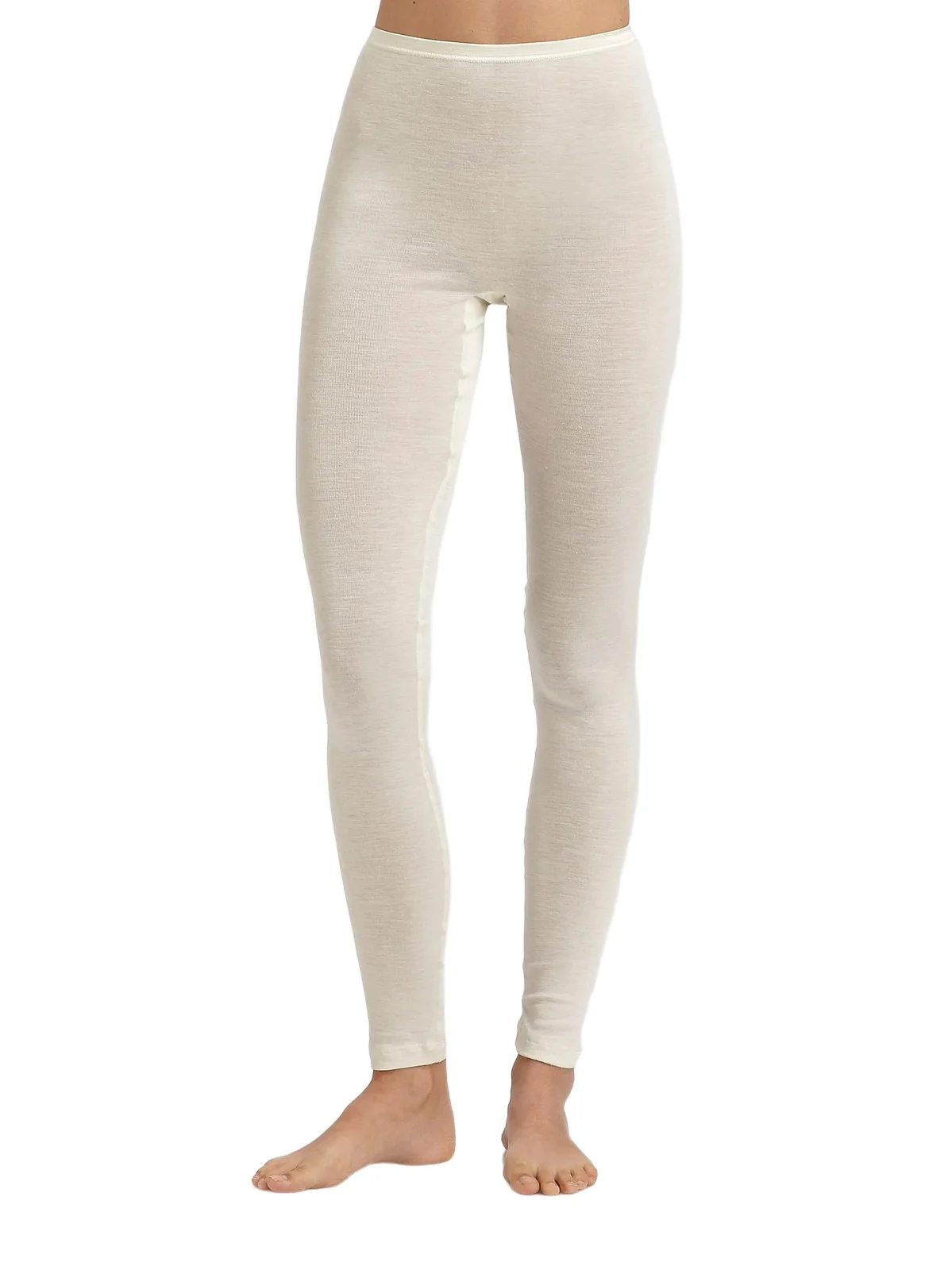 Women's Wool & Silk Leggings - White Women's Wool & Silk Leggings - White