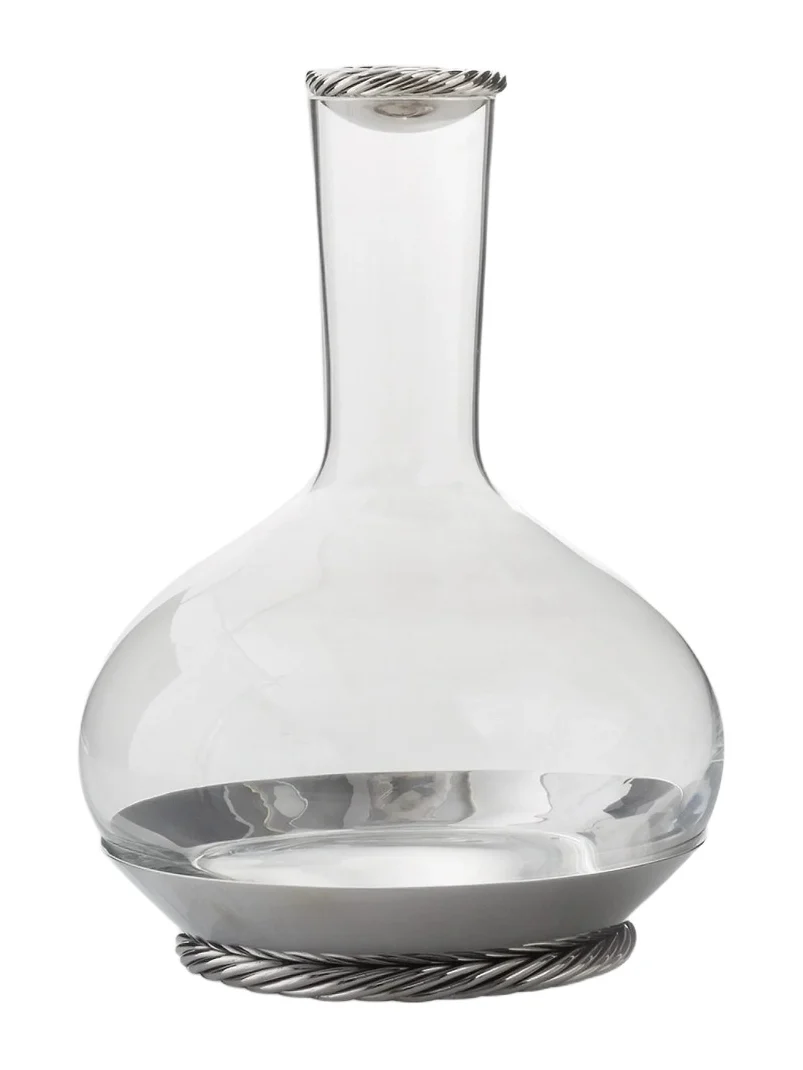 Michael Aram Twist Stainless Steel and Crystal Carafe