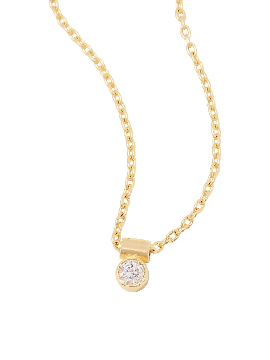 brook & york Women's Coco 14K-Yellow-Gold Vermeil & 0.05 TCW Diamond Pendant Necklace - Yellow Gold | Thumbnail 2 brook & york Women's Coco 14K-Yellow-Gold Vermeil & 0.05 TCW Diamond Pendant Necklace - Yellow Gold | Thumbnail 2