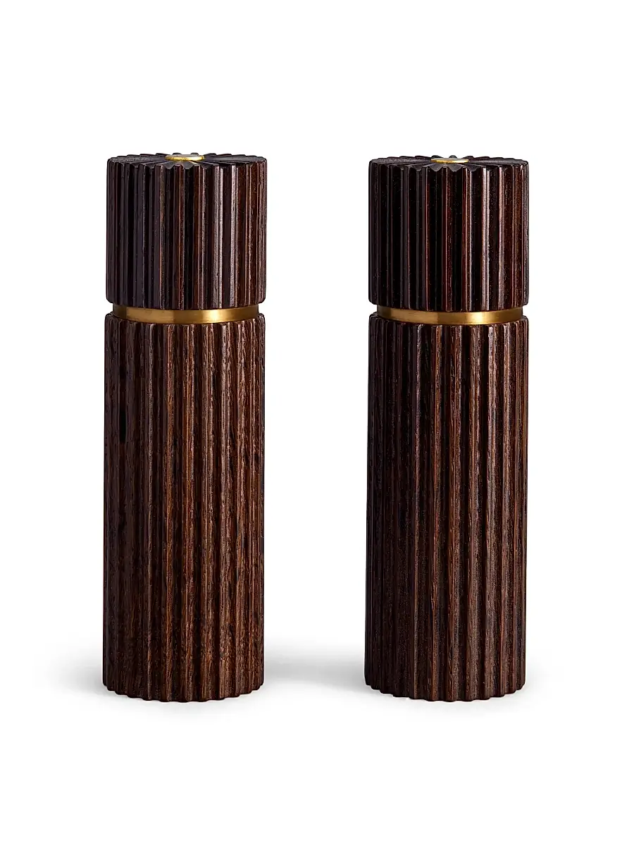 L'Objet Atelier Ionic Wood Salt & Pepper Mills