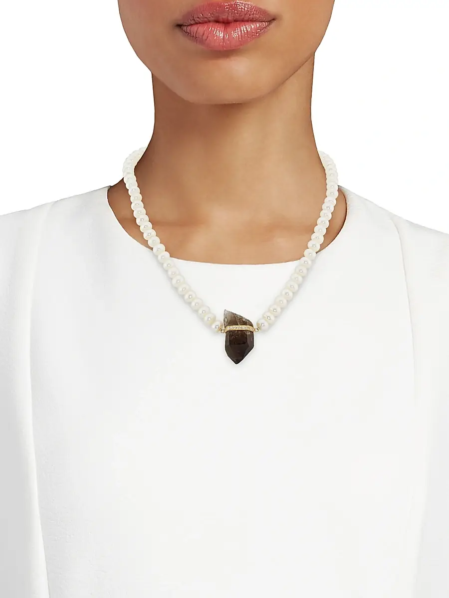 Jia Jia Women's Ocean 14K Yellow Gold & Multi-Gemstone Pendant Necklace - Pearl | Thumbnail 2 Jia Jia Women's Ocean 14K Yellow Gold & Multi-Gemstone Pendant Necklace - Pearl | Thumbnail 2