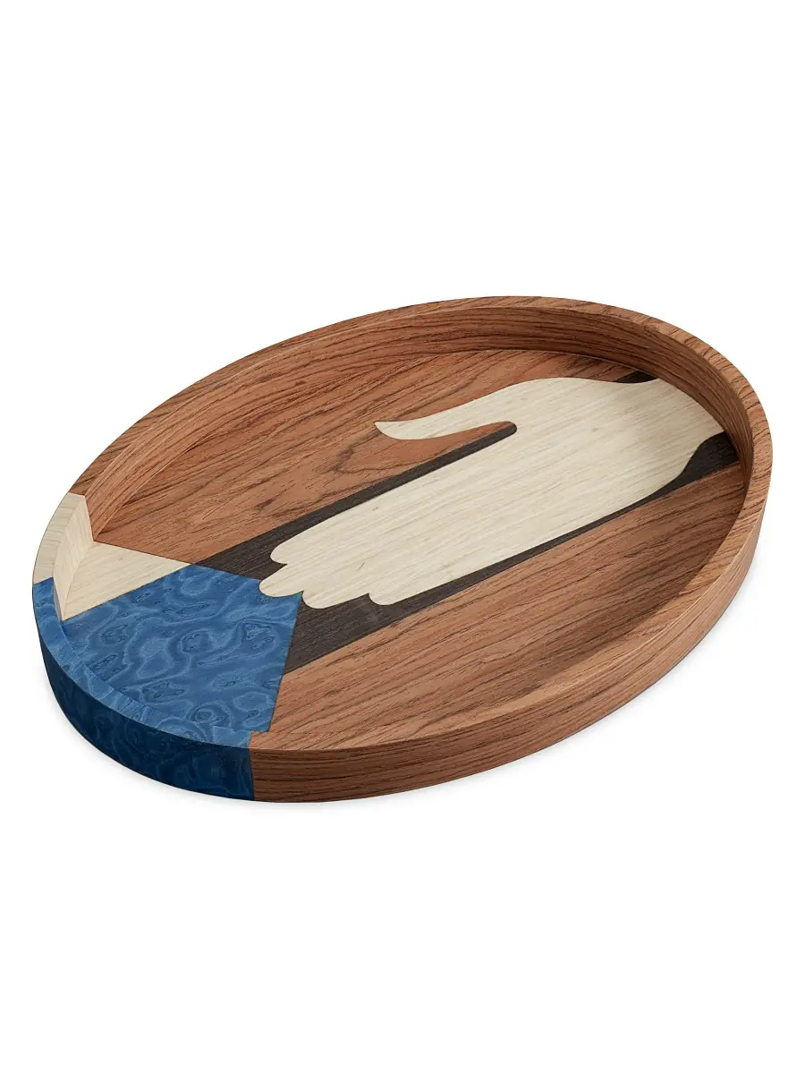 L'Objet Edgar Wood Oval Tray | Thumbnail 2 L'Objet Edgar Wood Oval Tray | Thumbnail 2