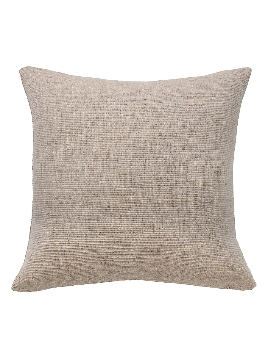Pom Pom at Home Athena Hand-Loomed Pillow - Natural - Size 20 x 20 | Image 1 Pom Pom at Home Athena Hand-Loomed Pillow - Natural - Size 20 x 20 | Image 1