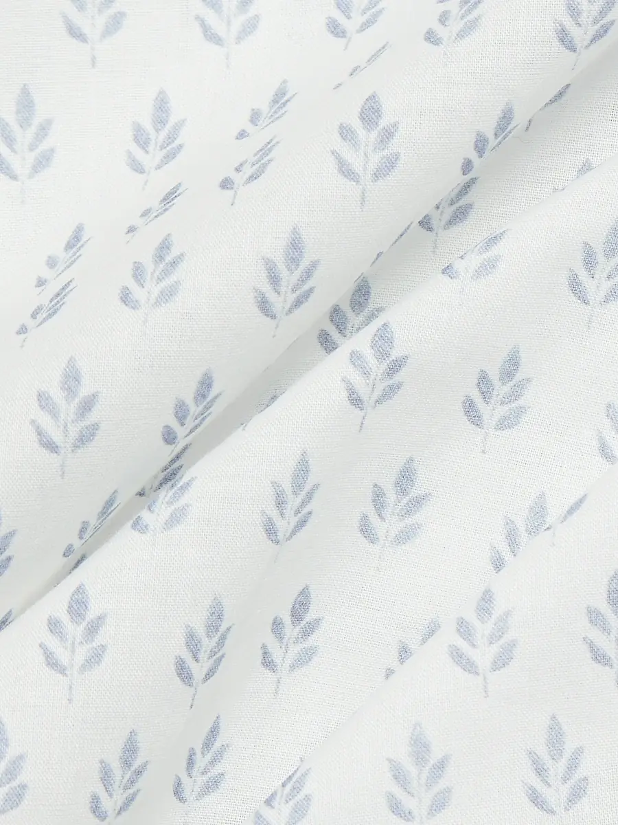 Pour Les Femmes Women's Karl Cotton Leaf-Print Frill Pajamas | Thumbnail 7