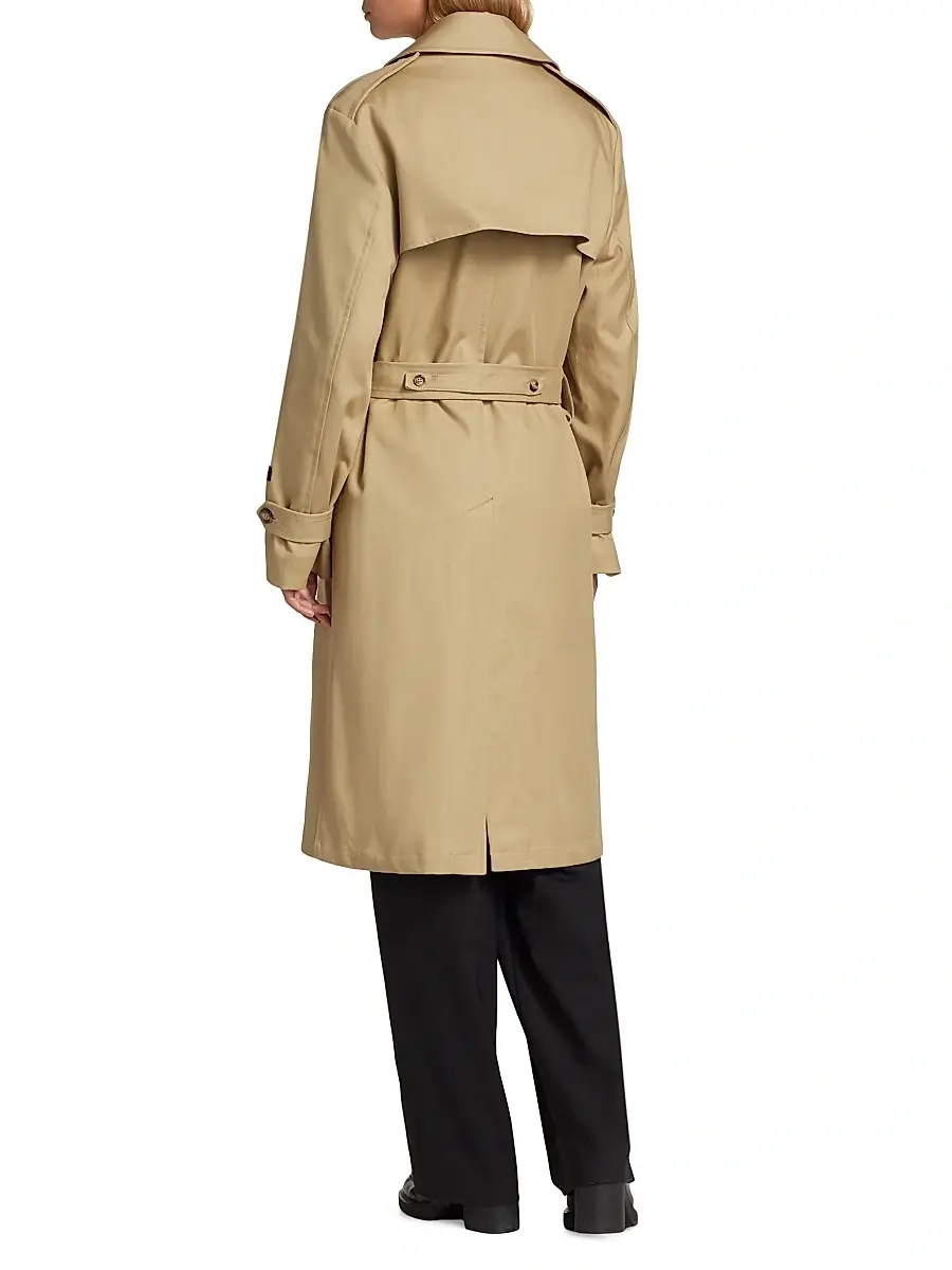 Hommegirls Women's Classic Trench Coat - Khaki | Thumbnail 4 Hommegirls Women's Classic Trench Coat - Khaki | Thumbnail 4