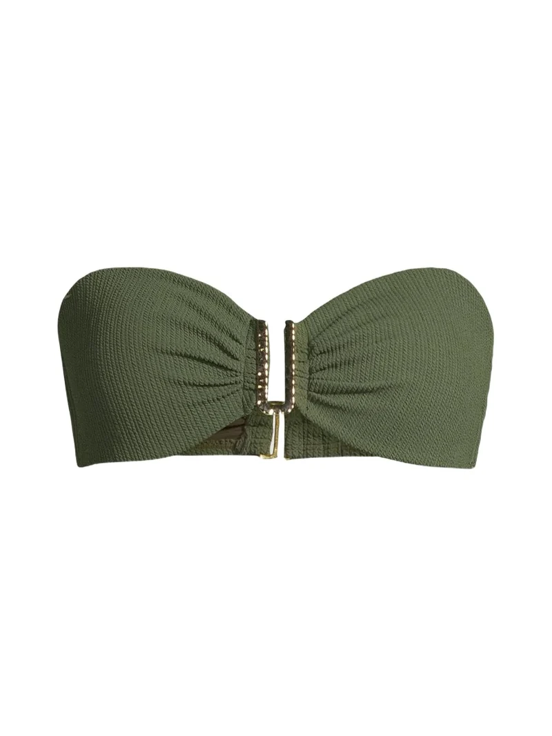 Women's Cindy Bandeau U-Ring Textured Bikini Top Women's Cindy Bandeau U-Ring Textured Bikini Top