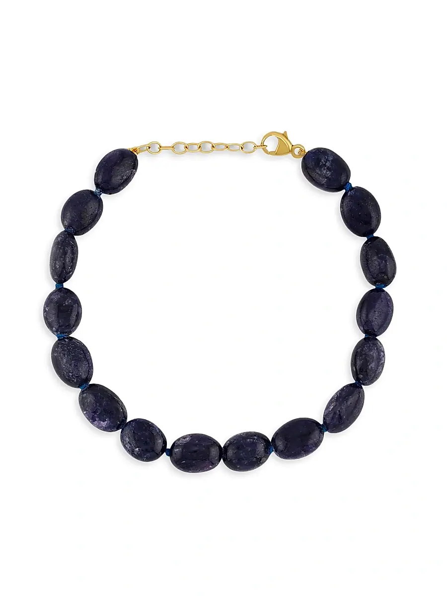 Jia Jia Women's 14K Yellow Gold & Blue Sapphire Beaded Bracelet - Quartz | Image 1 Jia Jia Women's 14K Yellow Gold & Blue Sapphire Beaded Bracelet - Quartz | Image 1