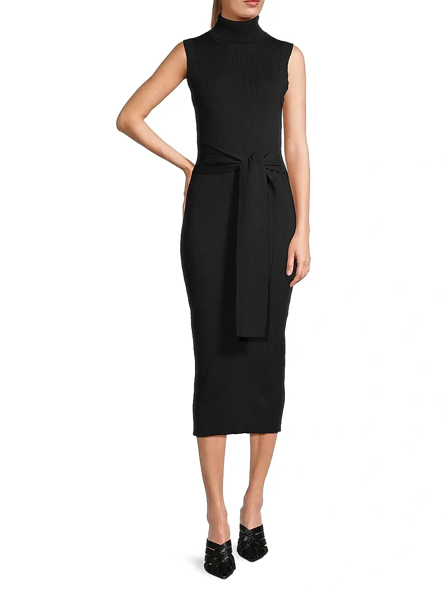Toccin Women's Rowan Tie-Waist Knit Midi Dress | Thumbnail 2 Toccin Women's Rowan Tie-Waist Knit Midi Dress | Thumbnail 2