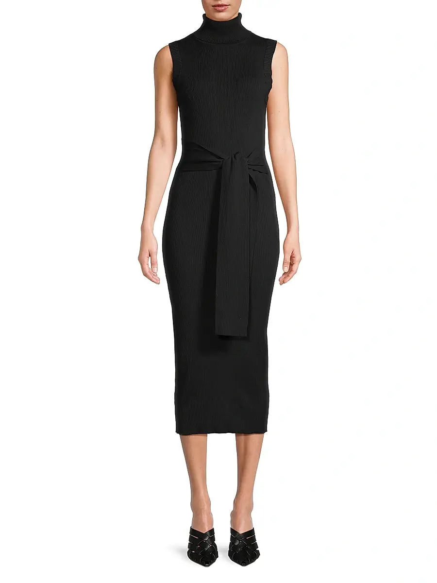 Toccin Women's Rowan Tie-Waist Knit Midi Dress | Thumbnail 3 Toccin Women's Rowan Tie-Waist Knit Midi Dress | Thumbnail 3