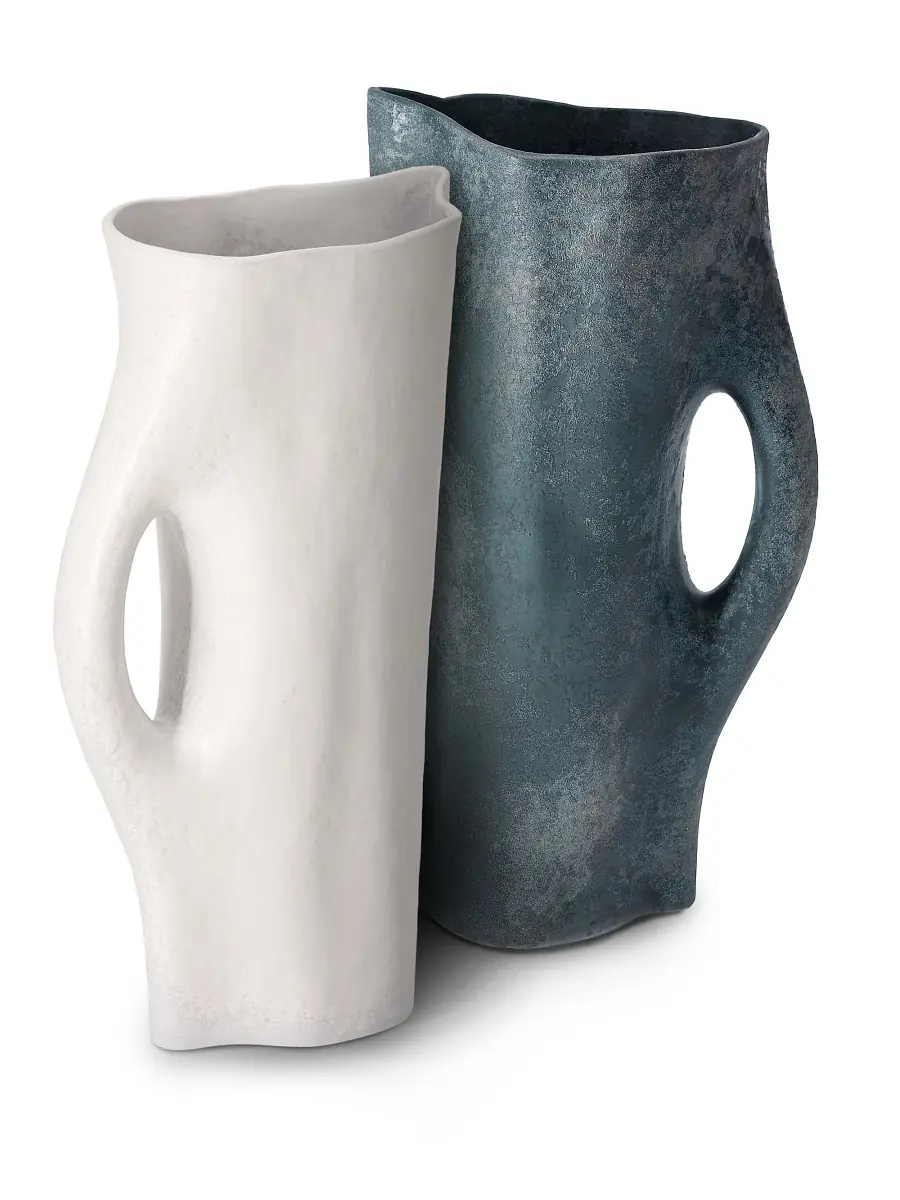 L'Objet Timna Porcelain Pitcher - Aged Iron | Thumbnail 2