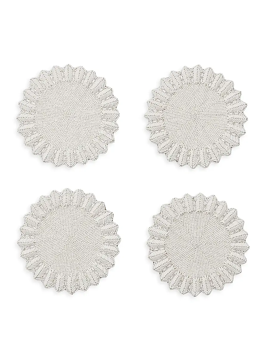 Kim Seybert Lumina Beaded 4-Piece Coaster Set | Thumbnail 2