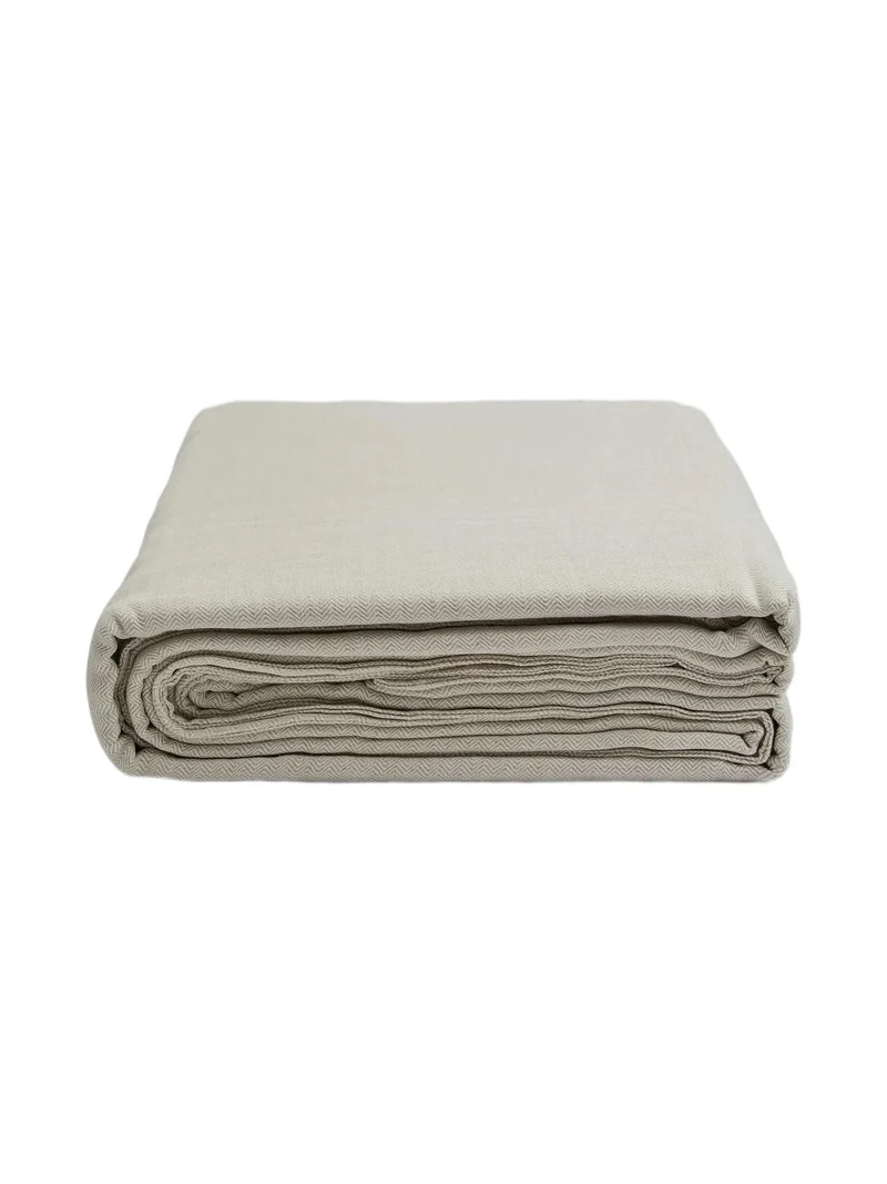 Lili Alessandra Rain Natural Herringbone Duvet Cover