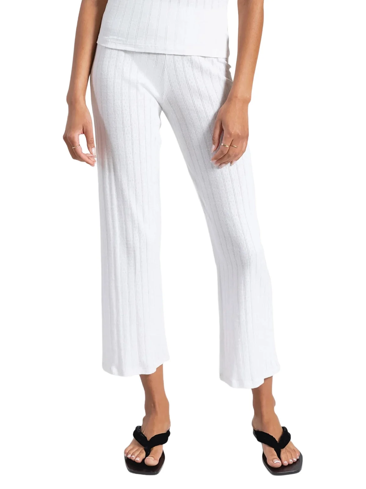 Women's Pointelle Burnout Crop Pants