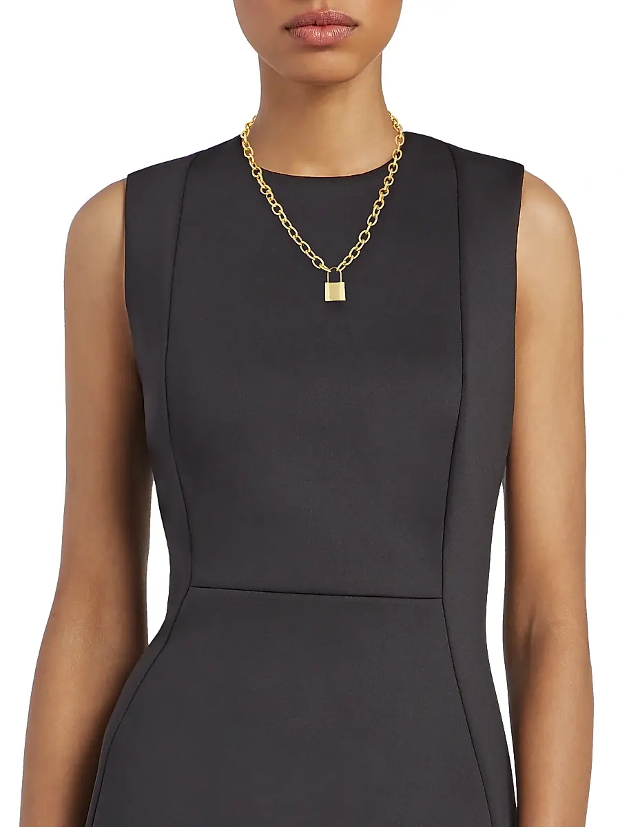 Kenneth Jay Lane Women's Goldtone Lock Pendant Necklace - Gold | Thumbnail 2 Kenneth Jay Lane Women's Goldtone Lock Pendant Necklace - Gold | Thumbnail 2