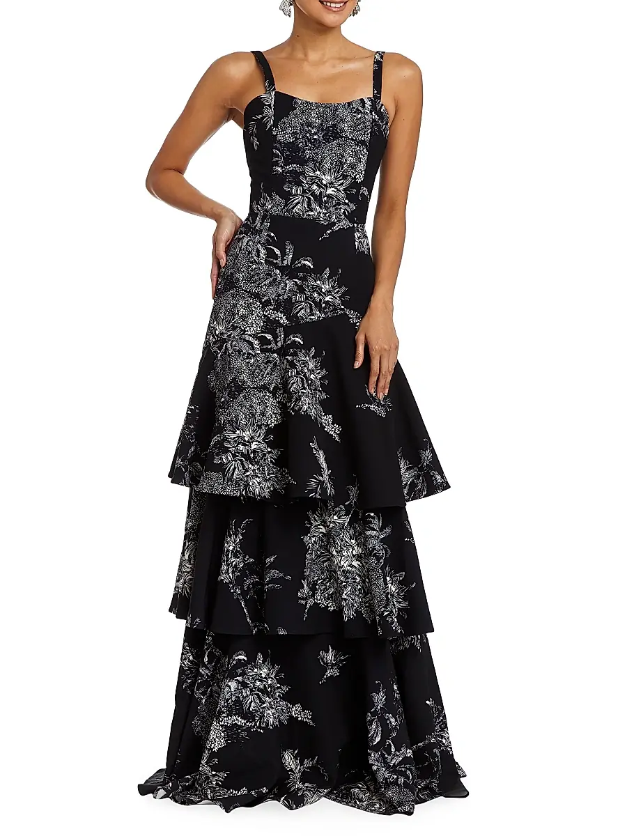 Mestiza New York Women's Torero Ruffled Floral Gown | Thumbnail 3 Mestiza New York Women's Torero Ruffled Floral Gown | Thumbnail 3