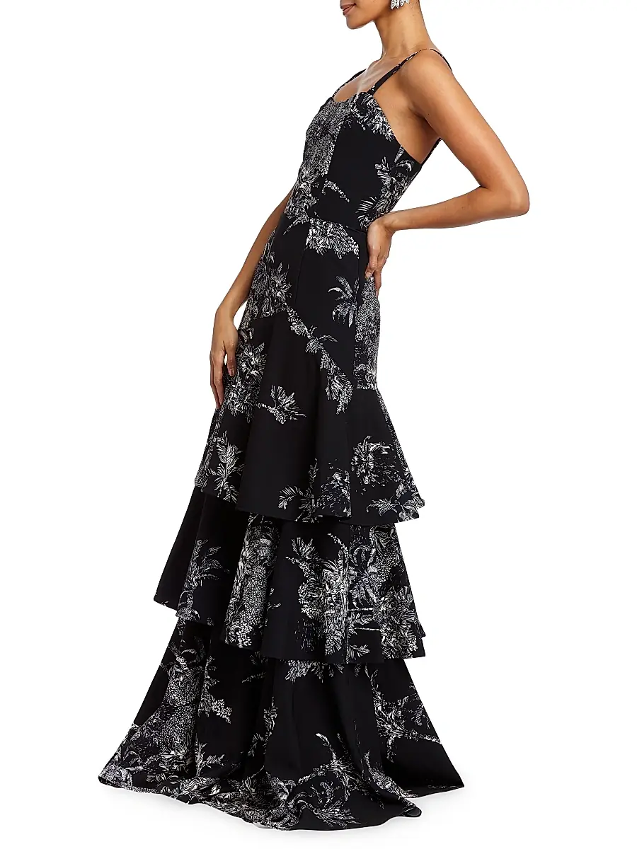 Mestiza New York Women's Torero Ruffled Floral Gown | Thumbnail 4 Mestiza New York Women's Torero Ruffled Floral Gown | Thumbnail 4