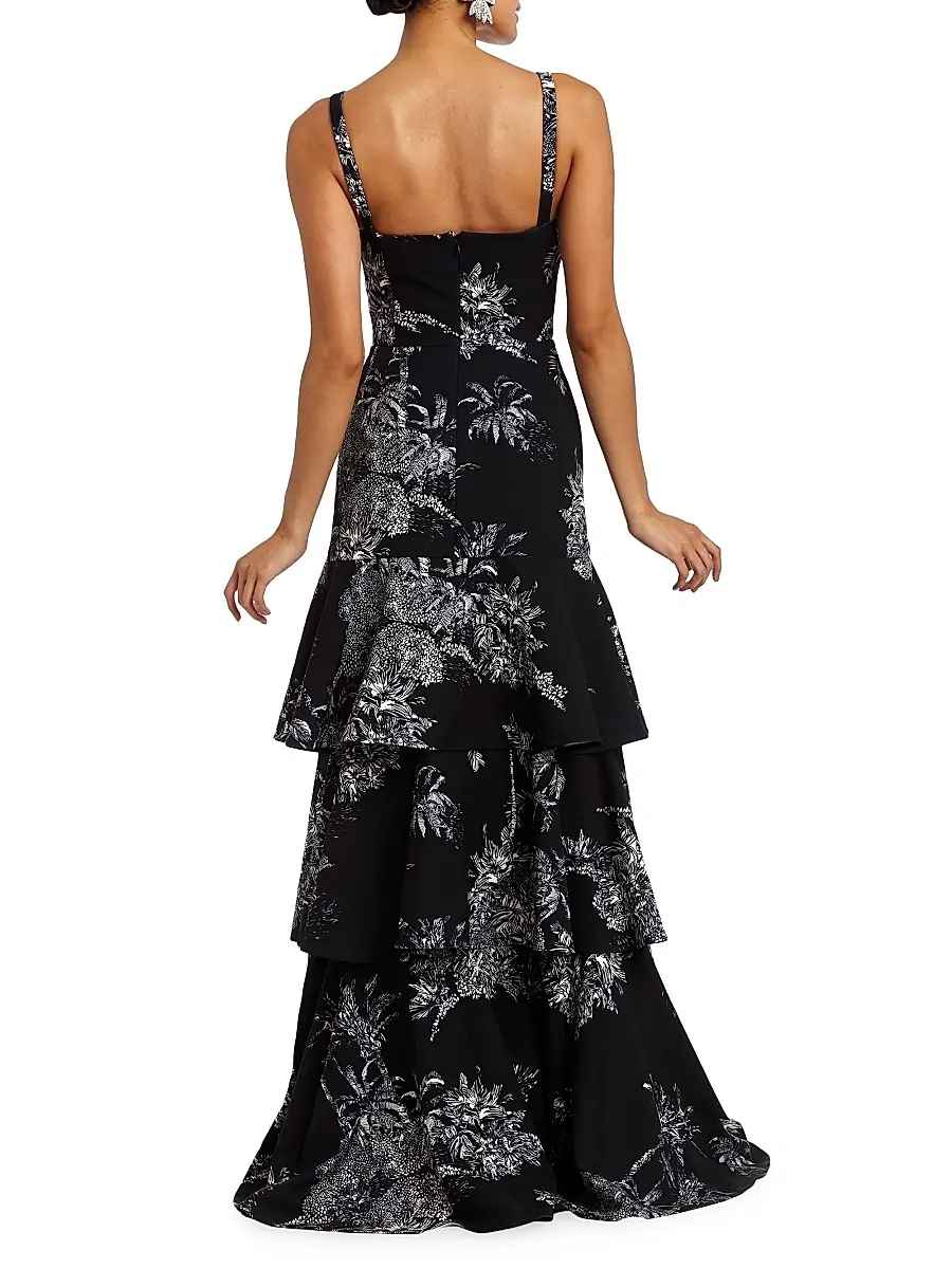 Mestiza New York Women's Torero Ruffled Floral Gown | Thumbnail 5 Mestiza New York Women's Torero Ruffled Floral Gown | Thumbnail 5