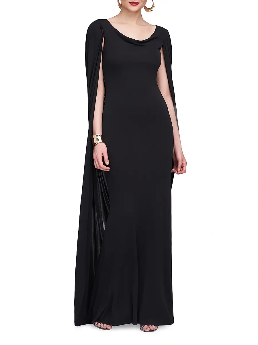Halston Women's Akeem Jersey Gown | Thumbnail 3