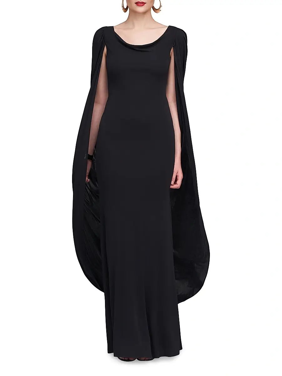 Halston Women's Akeem Jersey Gown | Thumbnail 4