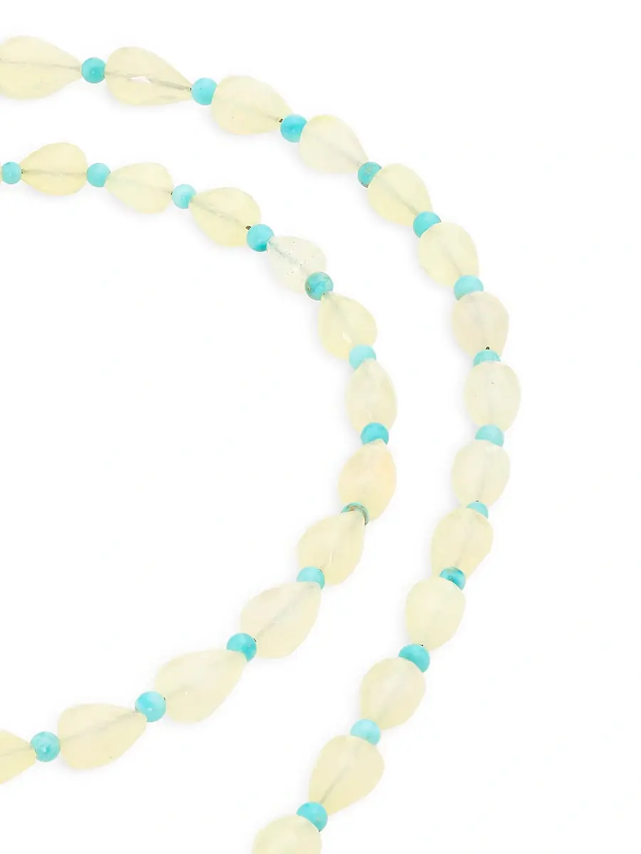 Jia Jia Women's Soleil 14K Yellow Gold, Opal & Turquoise Beaded Necklace - Turquoise | Thumbnail 3