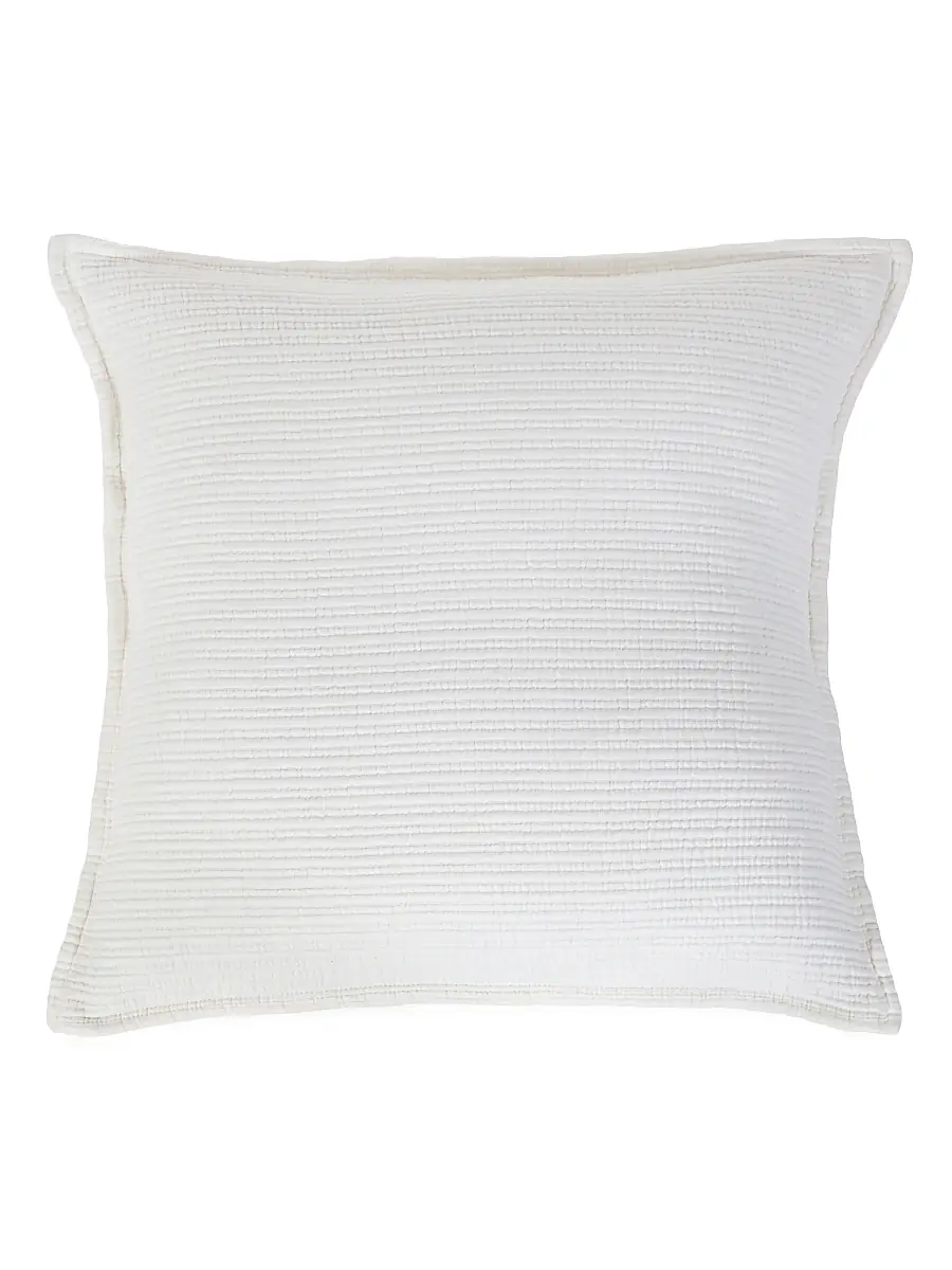 Pom Pom at Home Chatham Linen Euro Sham - Natural - Size Queen | Image 1 Pom Pom at Home Chatham Linen Euro Sham - Natural - Size Queen | Image 1