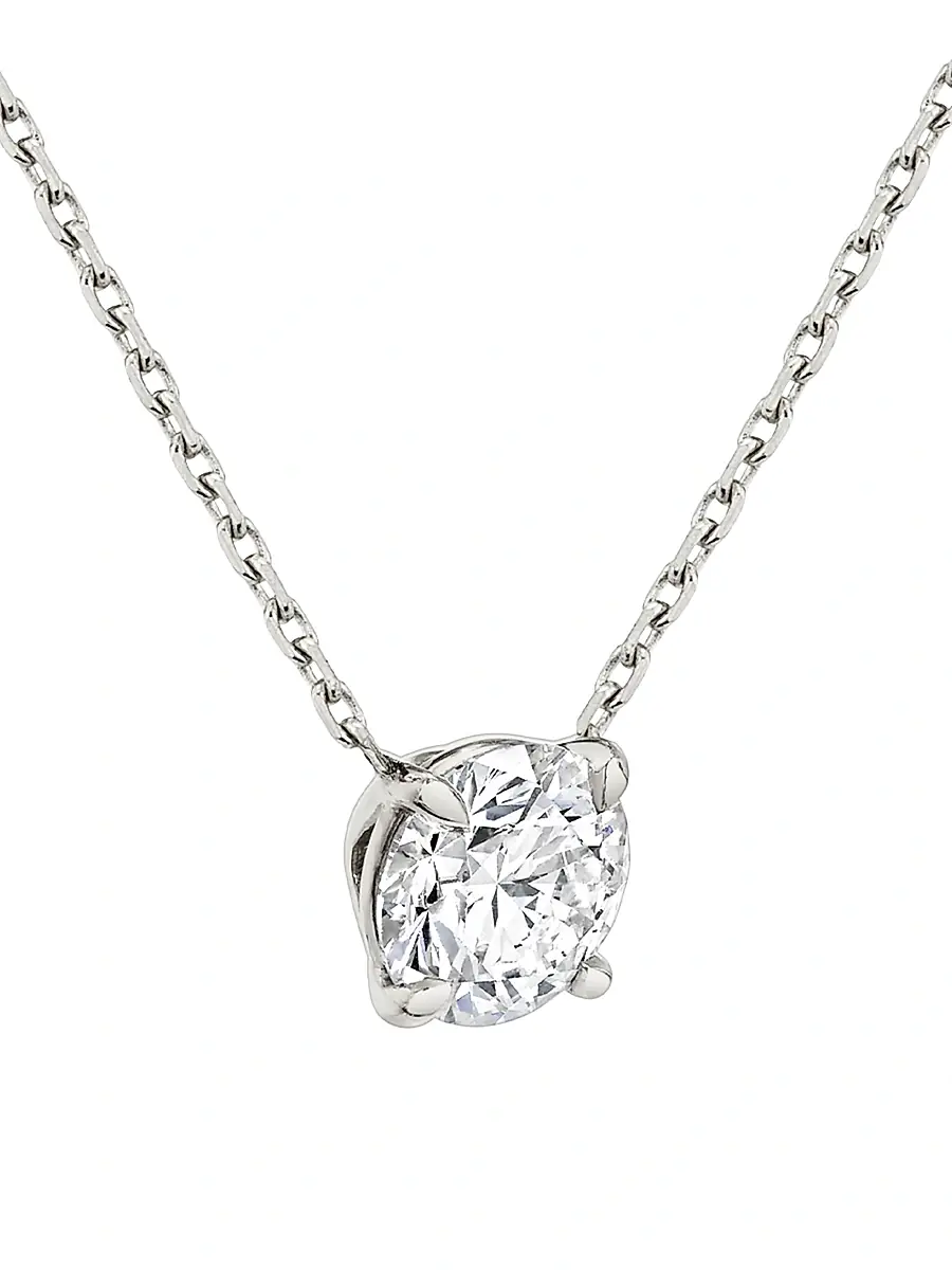VRAI Women's 14K White Gold & Round 0.75 TCW Lab-Grown Diamond Pendant Necklace - White Gold | Thumbnail 2 VRAI Women's 14K White Gold & Round 0.75 TCW Lab-Grown Diamond Pendant Necklace - White Gold | Thumbnail 2