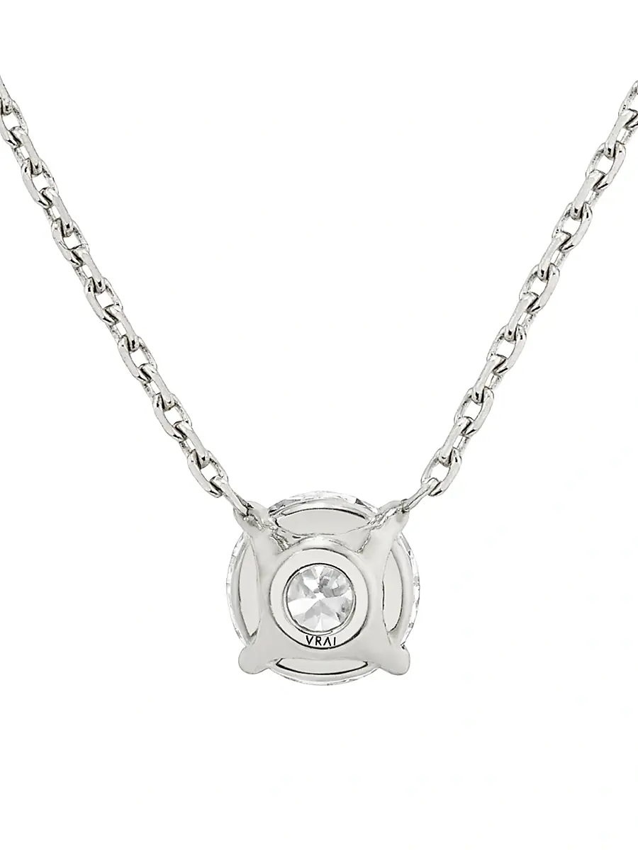 VRAI Women's 14K White Gold & Round 0.75 TCW Lab-Grown Diamond Pendant Necklace - White Gold | Thumbnail 3 VRAI Women's 14K White Gold & Round 0.75 TCW Lab-Grown Diamond Pendant Necklace - White Gold | Thumbnail 3