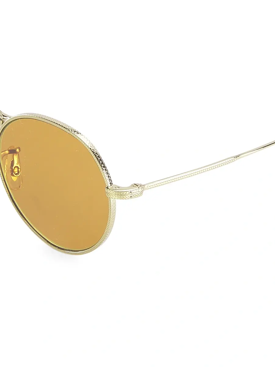 Oliver Peoples Men's 49MM Phantos Round Sunglasses - Lite Brown | Thumbnail 3 Oliver Peoples Men's 49MM Phantos Round Sunglasses - Lite Brown | Thumbnail 3