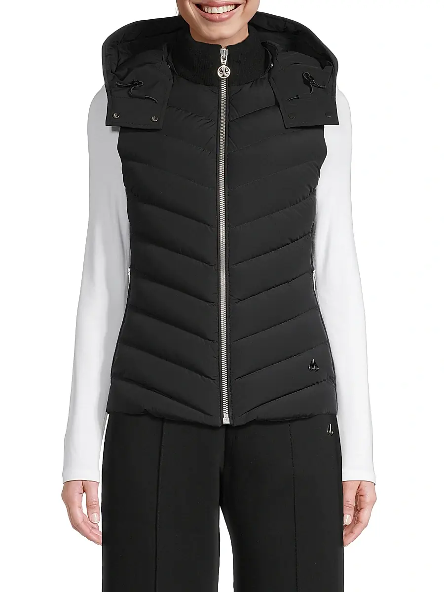 Moose Knuckles Women's Roswell Hybrid Vest - Black | Thumbnail 3 Moose Knuckles Women's Roswell Hybrid Vest - Black | Thumbnail 3