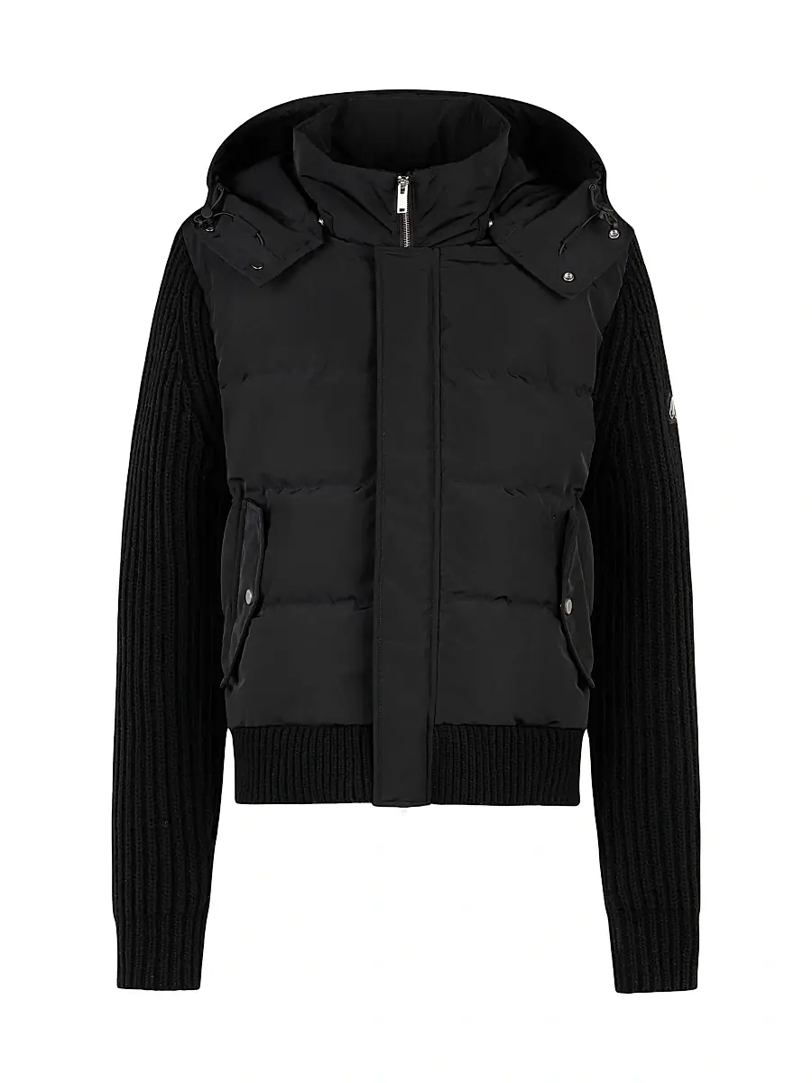 Moose Knuckles Men's Maple Hybrid Mixed-Media Bomber Jacket