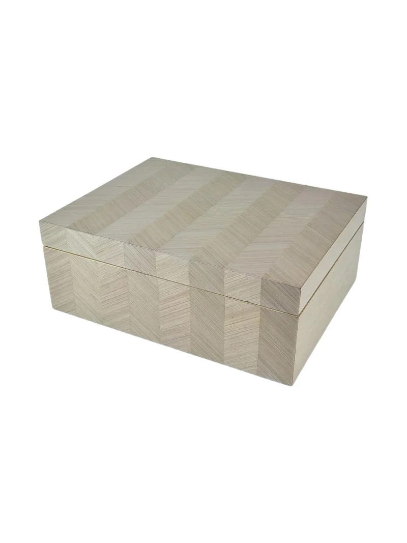 Tizo Herringbone Wood Box