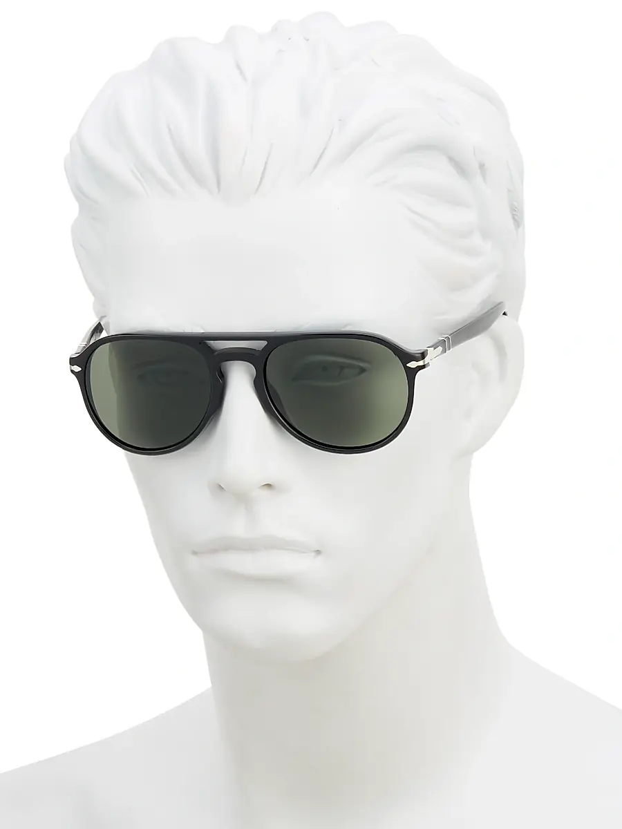 PERSOL Men's 52MM Aviator Sunglasses | Thumbnail 4