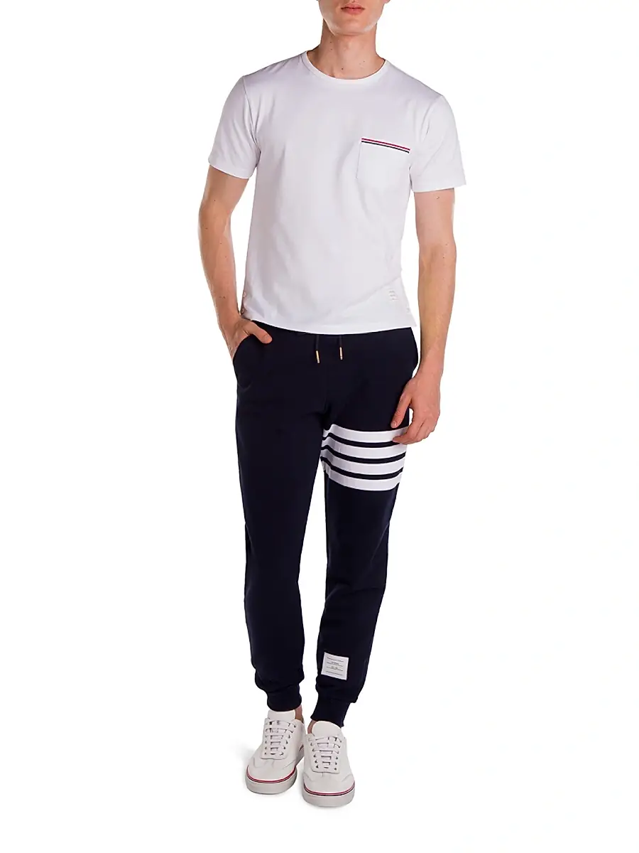 Thom Browne Men's Cotton Pocket Tee | Thumbnail 2 Thom Browne Men's Cotton Pocket Tee | Thumbnail 2