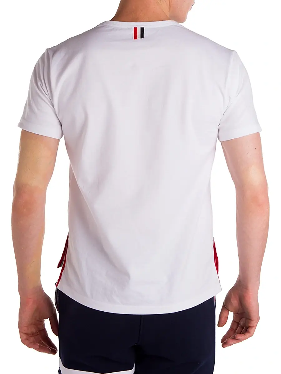 Thom Browne Men's Cotton Pocket Tee | Thumbnail 5 Thom Browne Men's Cotton Pocket Tee | Thumbnail 5