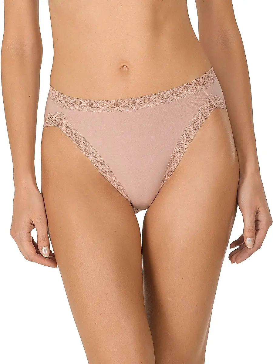 Natori Women's Bliss Cotton French Cut Brief - Rose Beige | Image 1 Natori Women's Bliss Cotton French Cut Brief - Rose Beige | Image 1