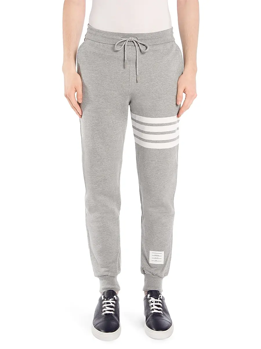 Thom Browne Men's Stripe Cotton Joggers | Thumbnail 3 Thom Browne Men's Stripe Cotton Joggers | Thumbnail 3