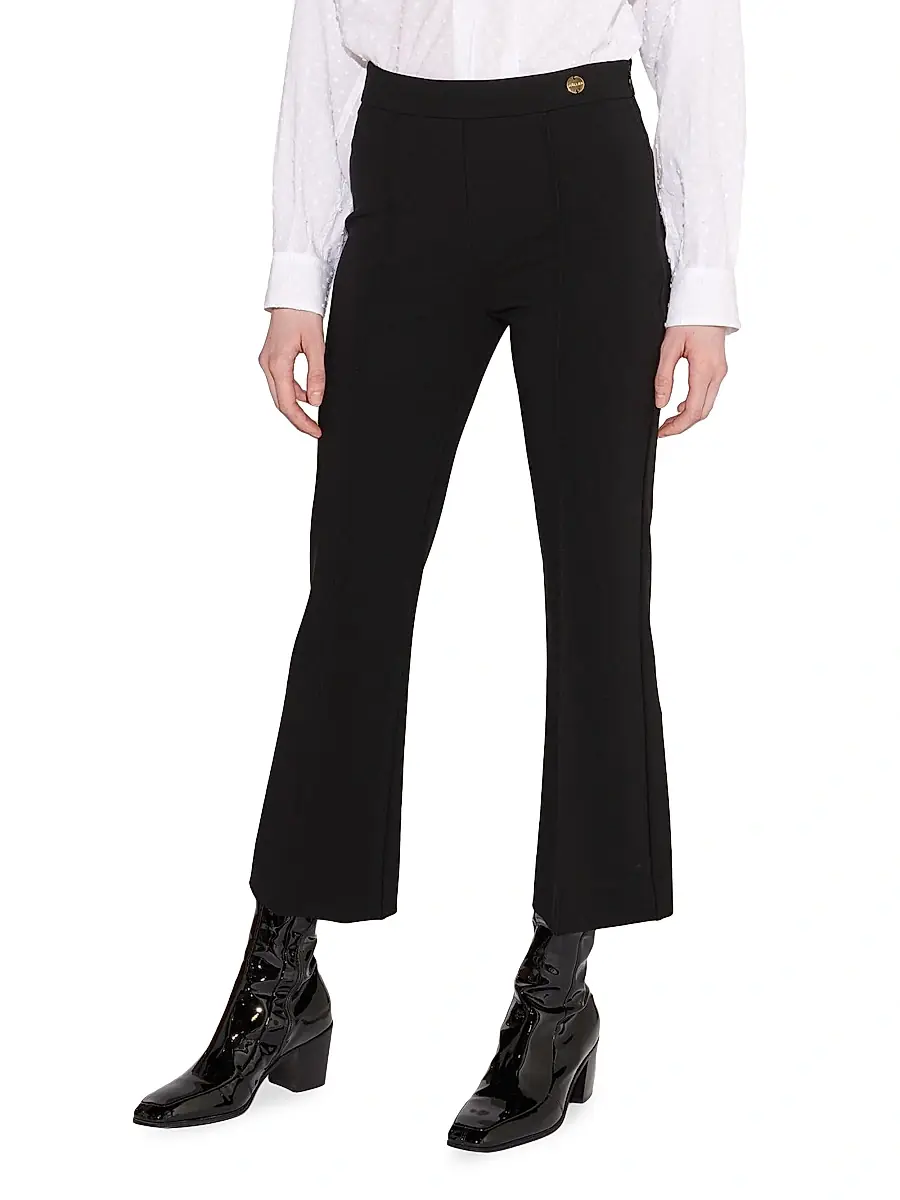 CALLAS MILANO Women's Lola High Density Crepe Stretch Cropped Flare Trousers | Thumbnail 2 CALLAS MILANO Women's Lola High Density Crepe Stretch Cropped Flare Trousers | Thumbnail 2