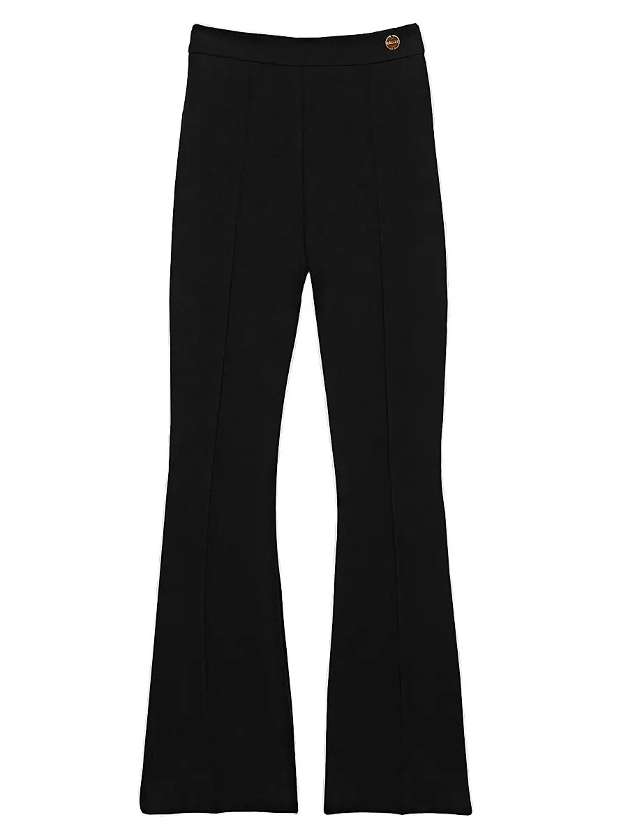 Women's Lola High Density Crepe Stretch Cropped Flare Trousers Women's Lola High Density Crepe Stretch Cropped Flare Trousers