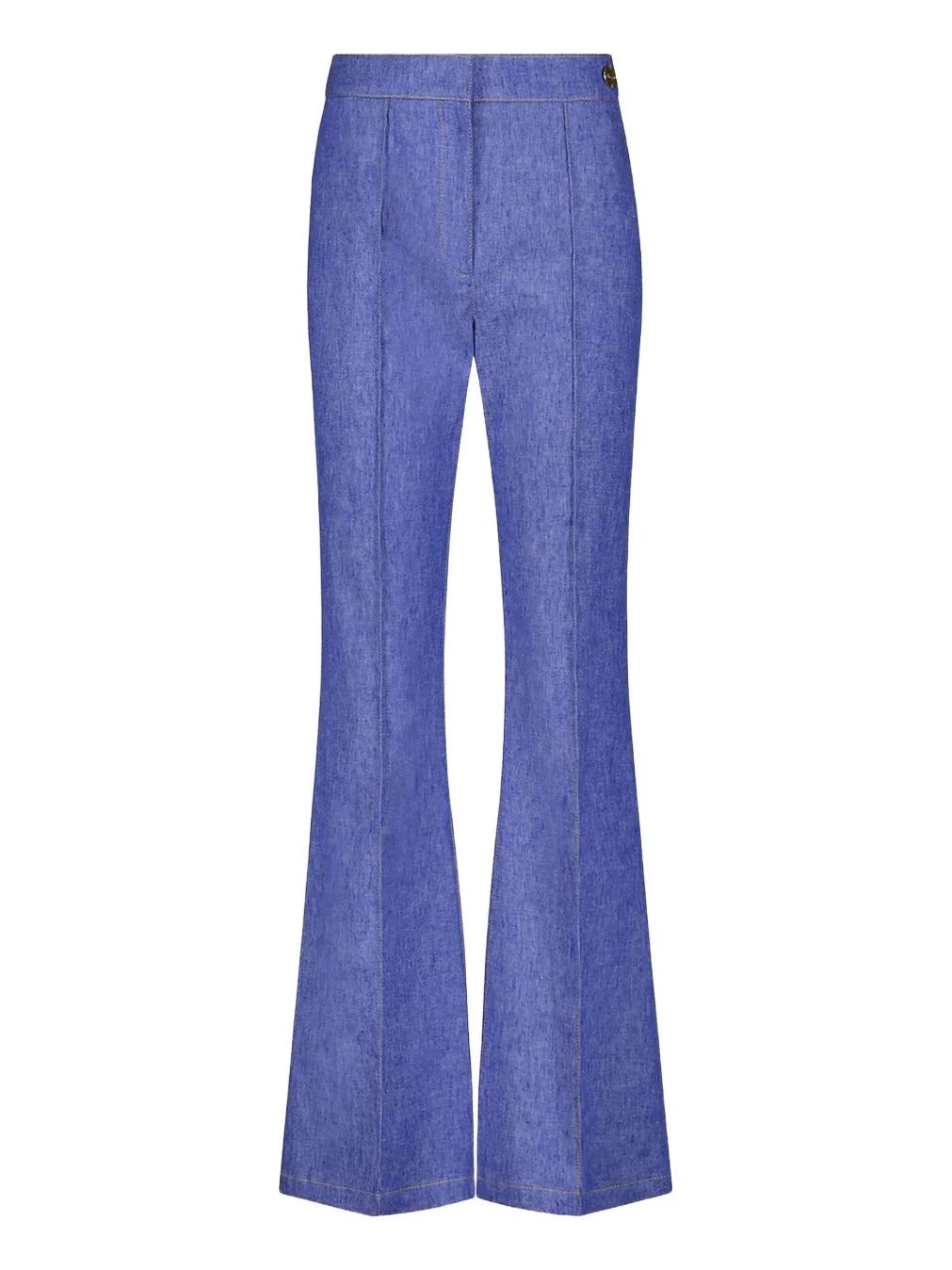 Women's Lola Denim Stretch Crepe Cropped Flare Trousers Women's Lola Denim Stretch Crepe Cropped Flare Trousers