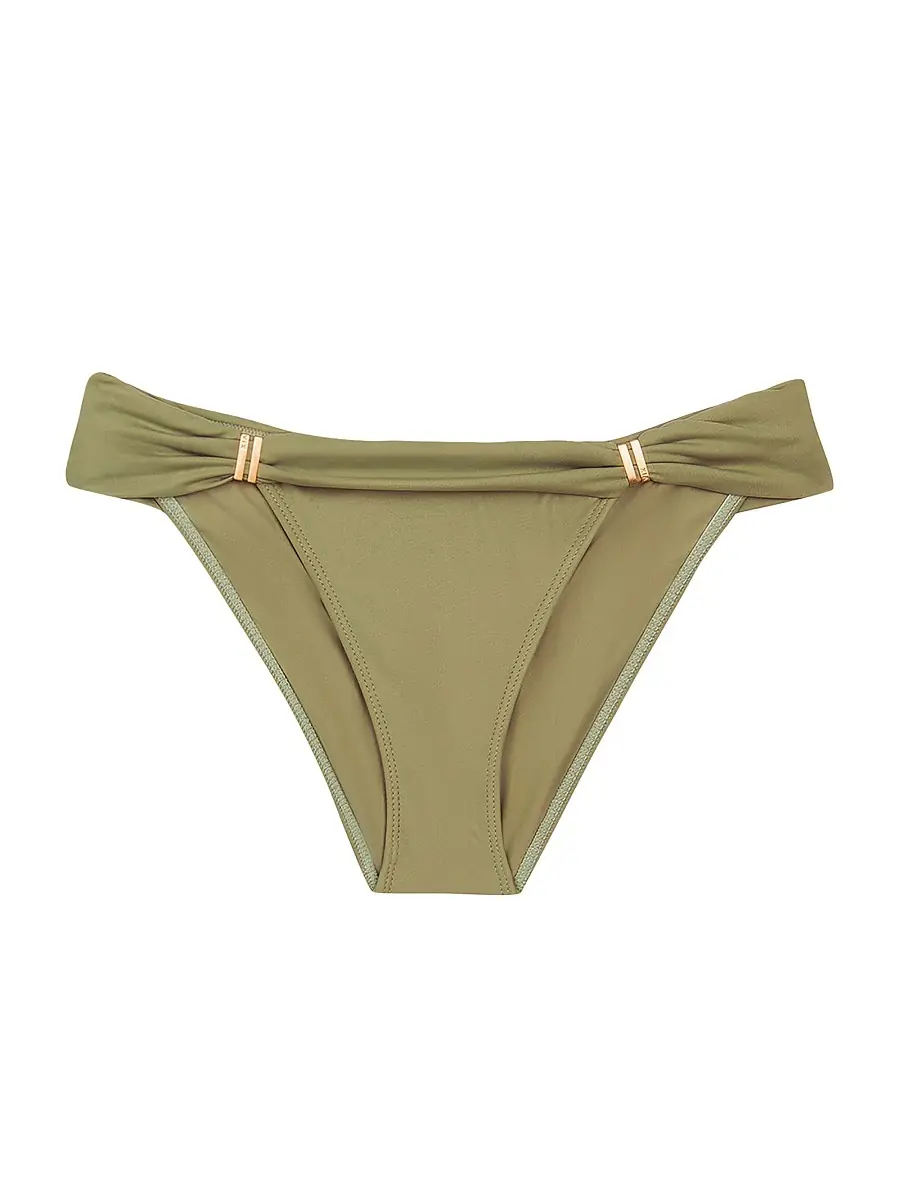 ViX by Paula Hermanny Women's Bia Foldover Bikini Bottom - Olive | Thumbnail 3