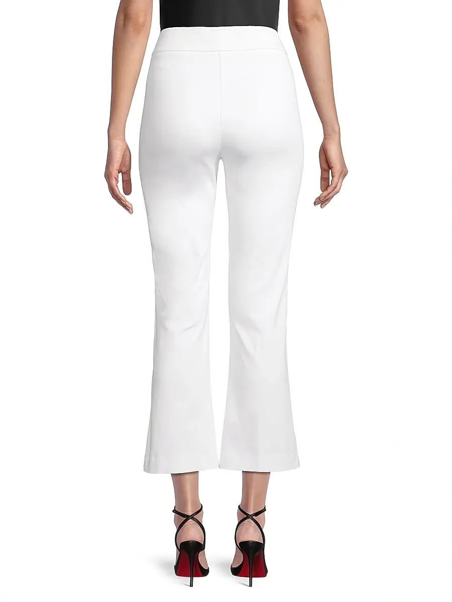 Avenue Montaigne Women's Leo Flare Crop Pants - White | Thumbnail 5 Avenue Montaigne Women's Leo Flare Crop Pants - White | Thumbnail 5