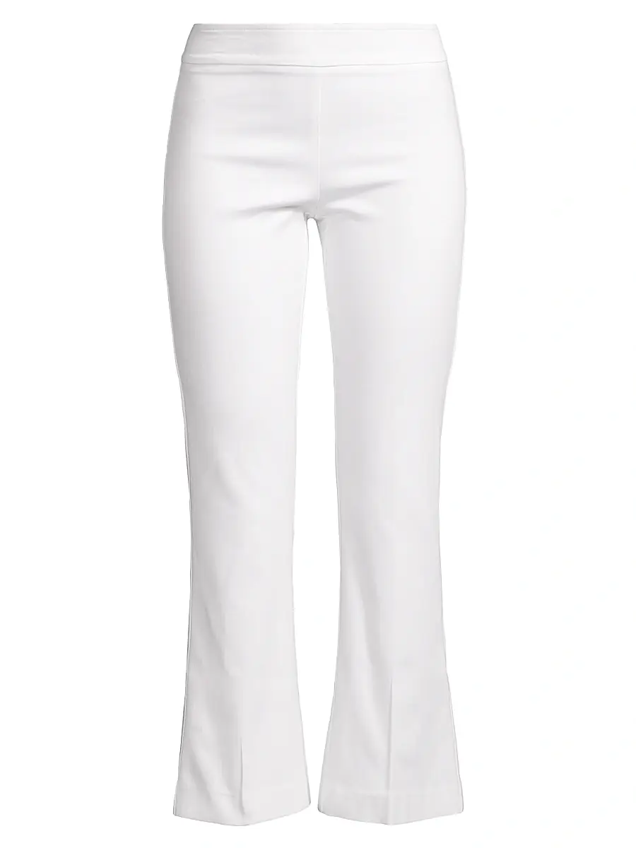 Women's Leo Flare Crop Pants - White Women's Leo Flare Crop Pants - White