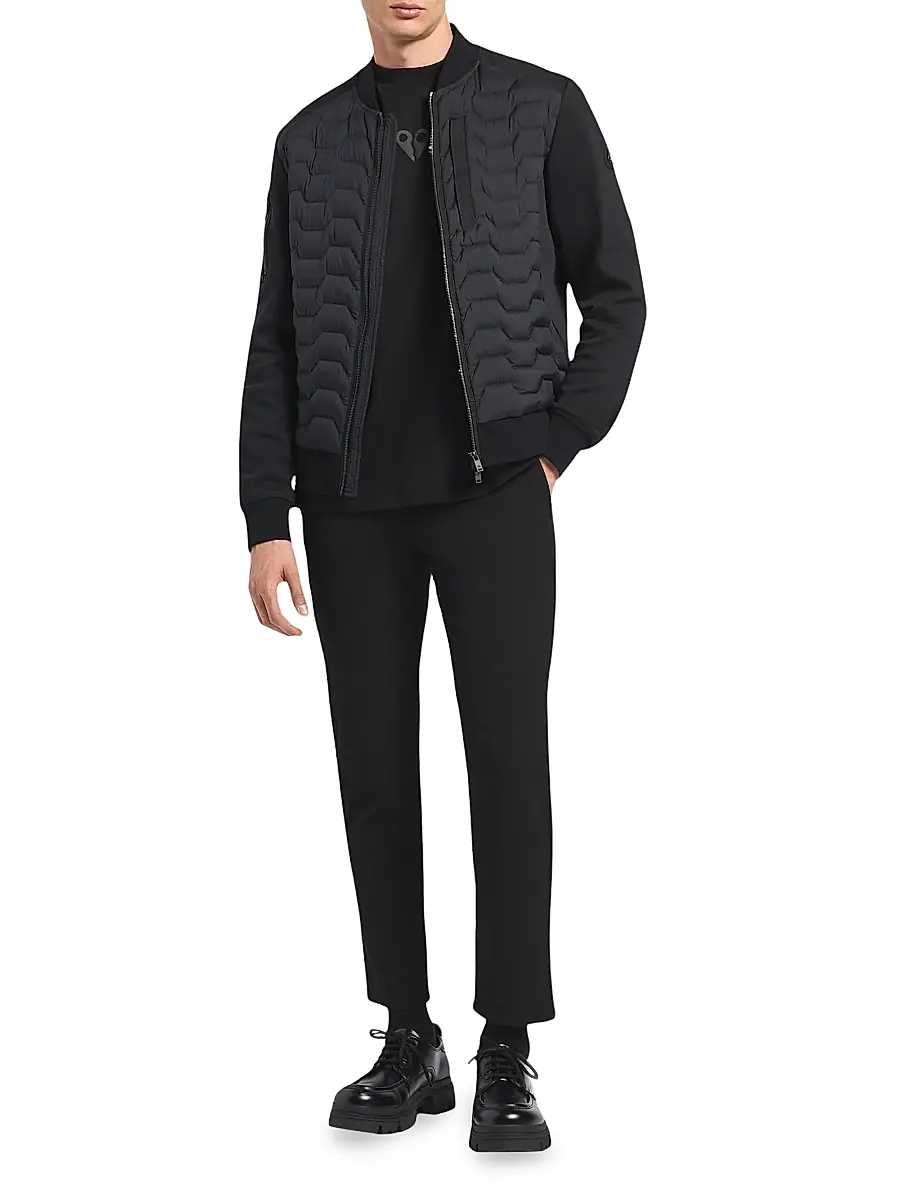 Moose Knuckles Men's Granite Down Bomber Jacket - Black | Thumbnail 2 Moose Knuckles Men's Granite Down Bomber Jacket - Black | Thumbnail 2