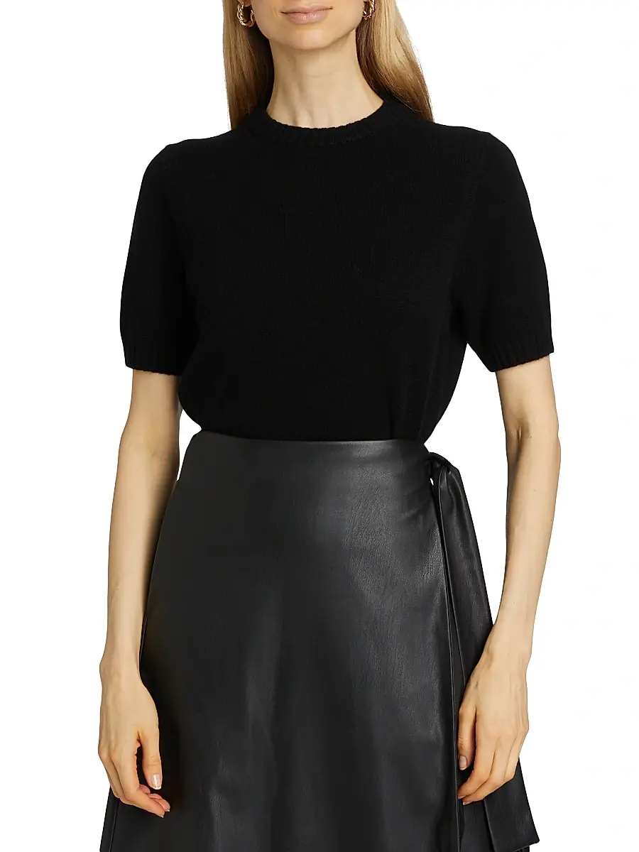 Toccin Women's Elsie Wool-Cashmere Short-Sleeve Sweater | Thumbnail 3 Toccin Women's Elsie Wool-Cashmere Short-Sleeve Sweater | Thumbnail 3