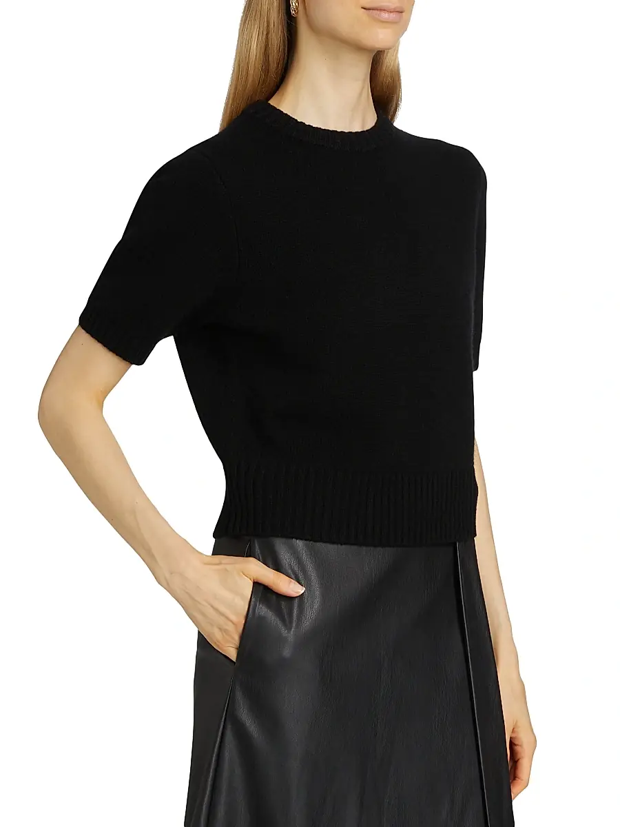 Toccin Women's Elsie Wool-Cashmere Short-Sleeve Sweater | Thumbnail 4 Toccin Women's Elsie Wool-Cashmere Short-Sleeve Sweater | Thumbnail 4