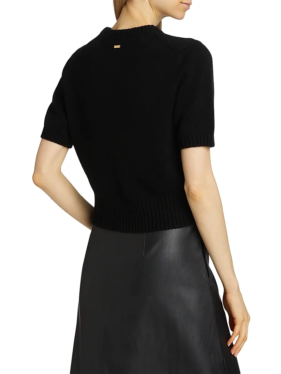 Toccin Women's Elsie Wool-Cashmere Short-Sleeve Sweater | Thumbnail 5 Toccin Women's Elsie Wool-Cashmere Short-Sleeve Sweater | Thumbnail 5