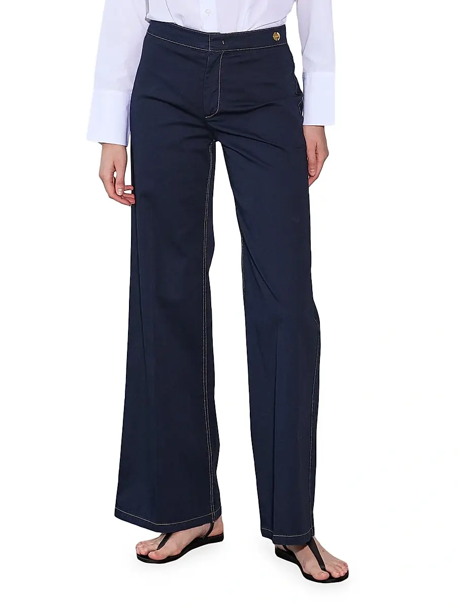 CALLAS MILANO Women's Jane Cotton Stretch Flare Trousers | Thumbnail 2